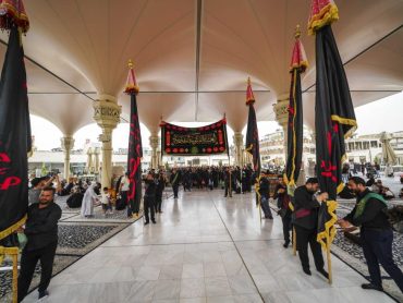 حضور خادمان آستان مقدس علوی در مراسم سالگرد شهادت امام صادق علیه‌السلام در کاظمین