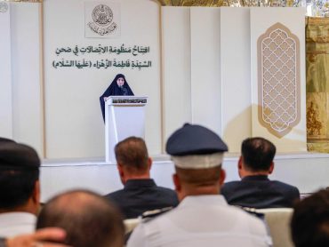 وزیر ارتباطات عراق دکتر هیام الیاسری در حرم مطهر علوی