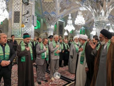 حضور هیئتی از آستان مقدس علوی در جشن ولادت امام رضا علیه‌السلام