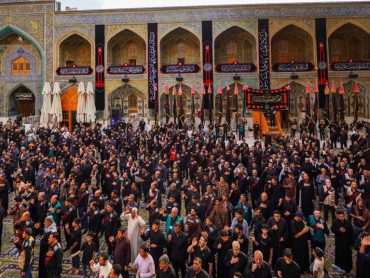عزاداری خادمان آستان مقدس علوی در سوگ بانوی دو عالم
