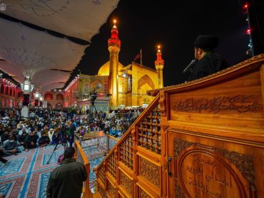 زائران علوی در سوگ شهادت امام موسی‌کاظم علیه‌السلام