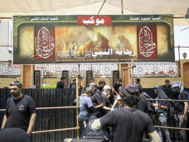 پذیرایی مرکز خدمات ایمنی و آتش‌نشانی آستان مقدس علوی از زائران اربعین